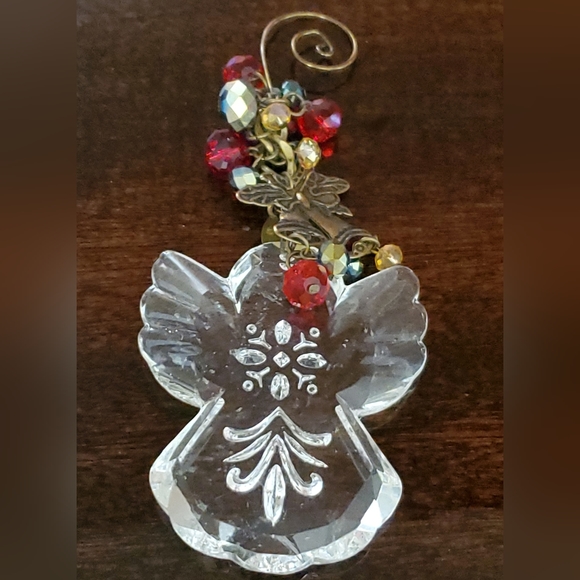 Ganz Tradition Keeper Christmas Angel Ornament Etched Glass Beads Bells 2012 - Picture 1 of 7